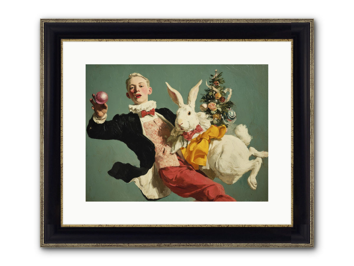 Holiday At House Clementine Framed Print - Black & Gold 16x12