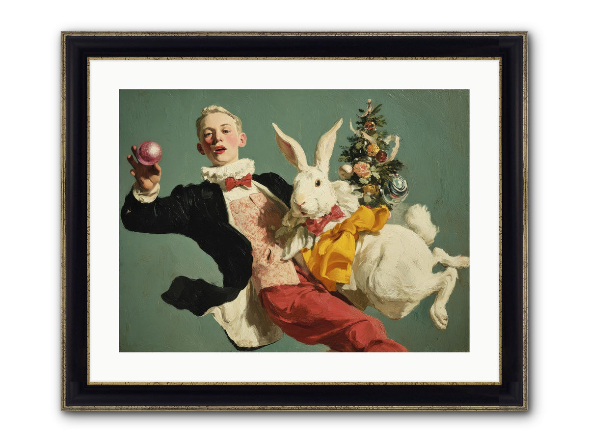 Holiday At House Clementine Framed Print - Black & Gold 24x18