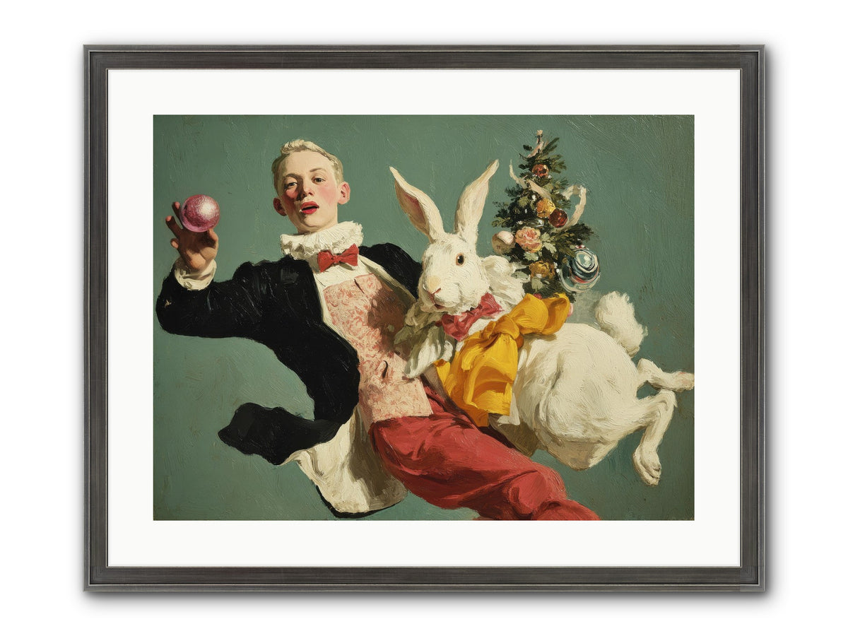 Holiday At House Clementine Framed Print - Slimwoods Black/Silver 24x18