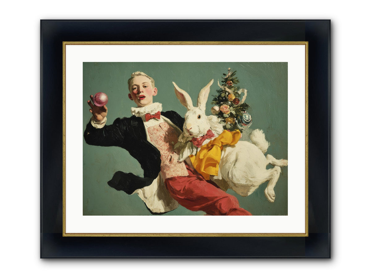 Holiday At House Clementine Framed Print - Wide Black w/Gold 24x18