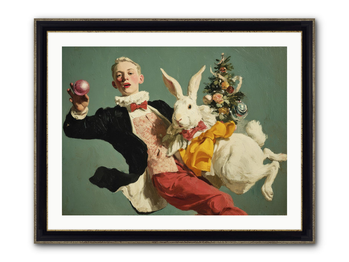 Holiday At House Clementine Framed Print - Black & Gold 32x24