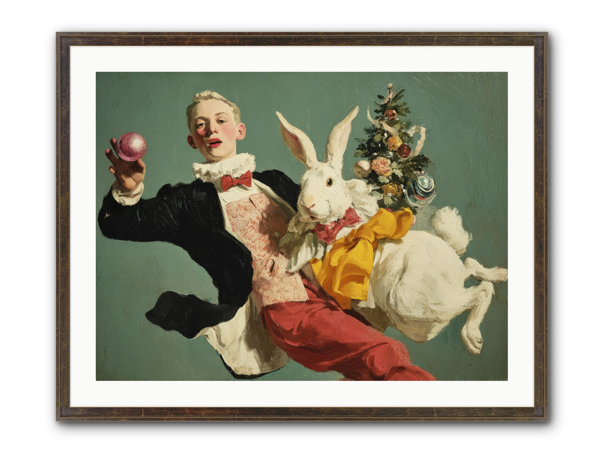 Holiday At House Clementine Framed Print - Slimwoods Black/Gold 32x24