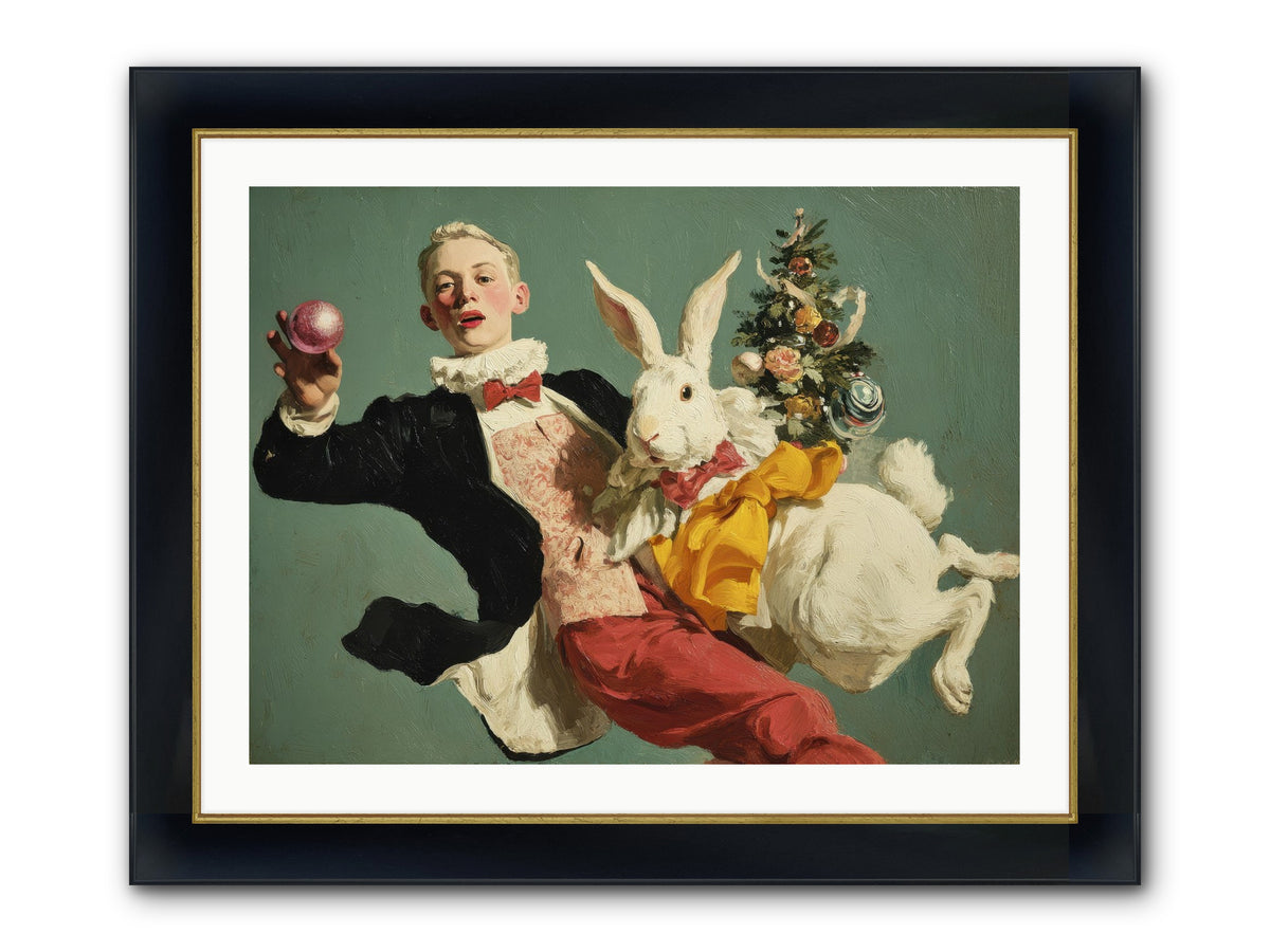 Holiday At House Clementine Framed Print - Wide Black w/Gold 32x24