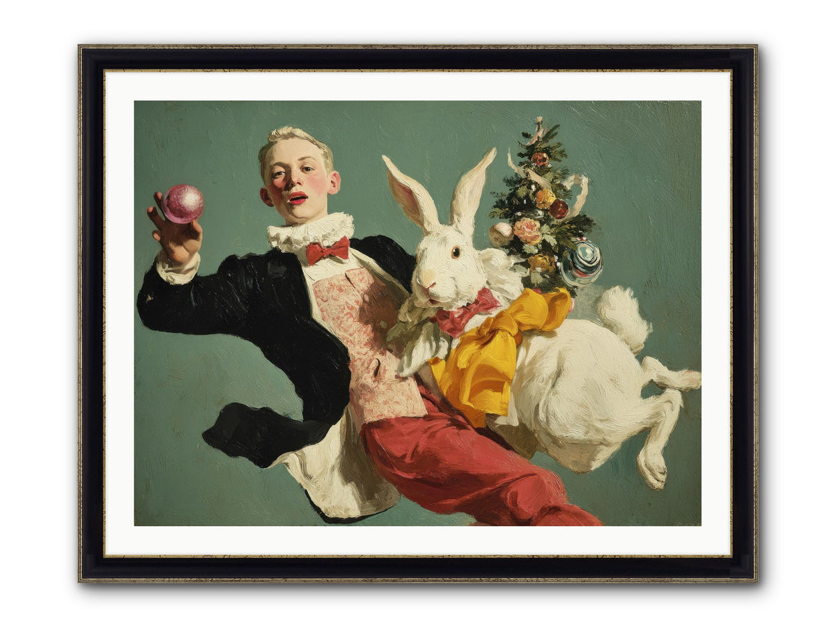 Holiday At House Clementine Framed Print - Black & Gold 40x30