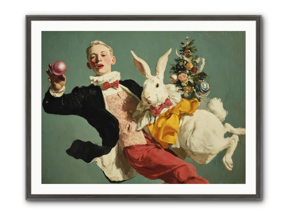 Holiday At House Clementine Framed Print - Slimwoods Black/Silver 40x30