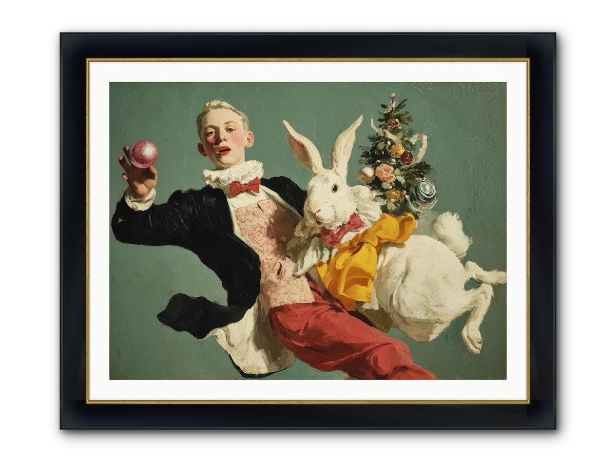 Holiday At House Clementine Framed Print - Wide Black w/Gold 40x30