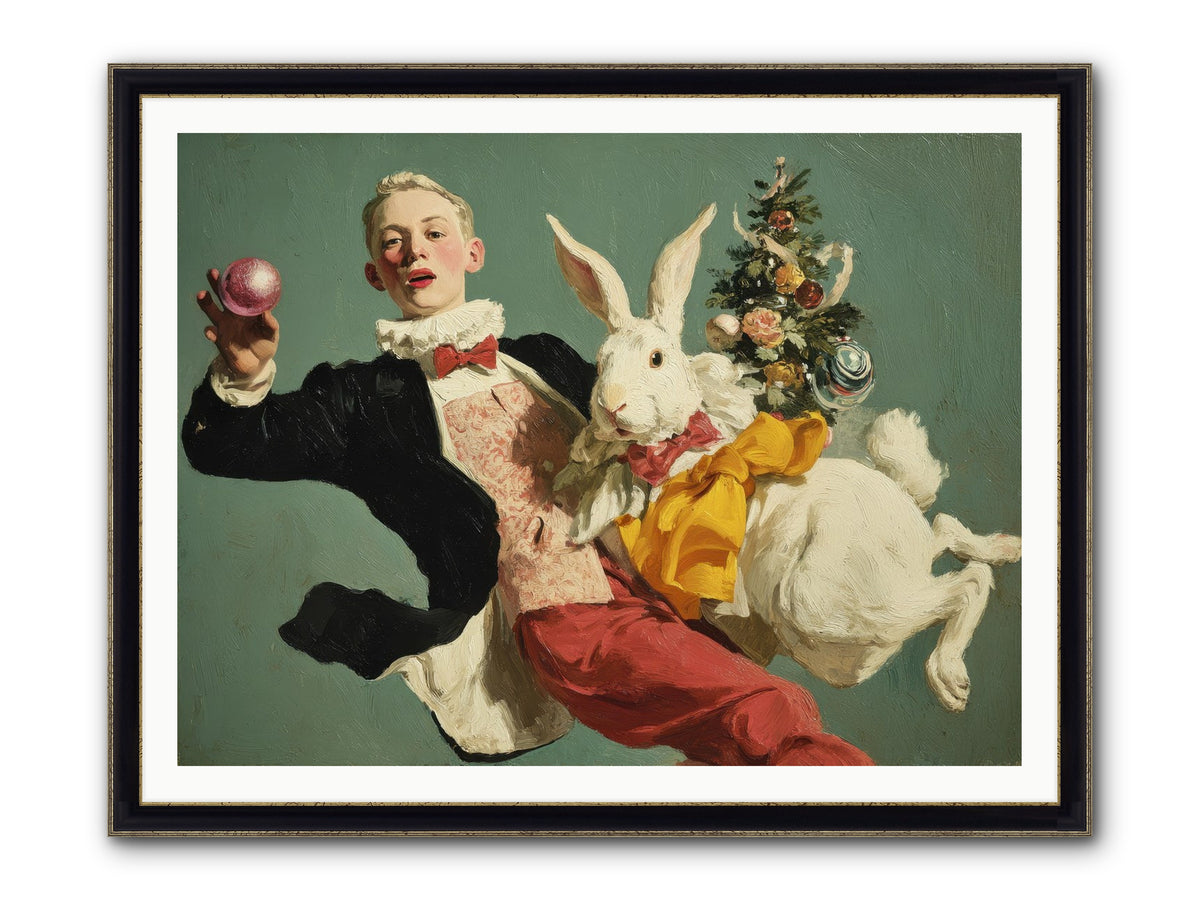 Holiday At House Clementine Framed Print - Black & Gold 48x36