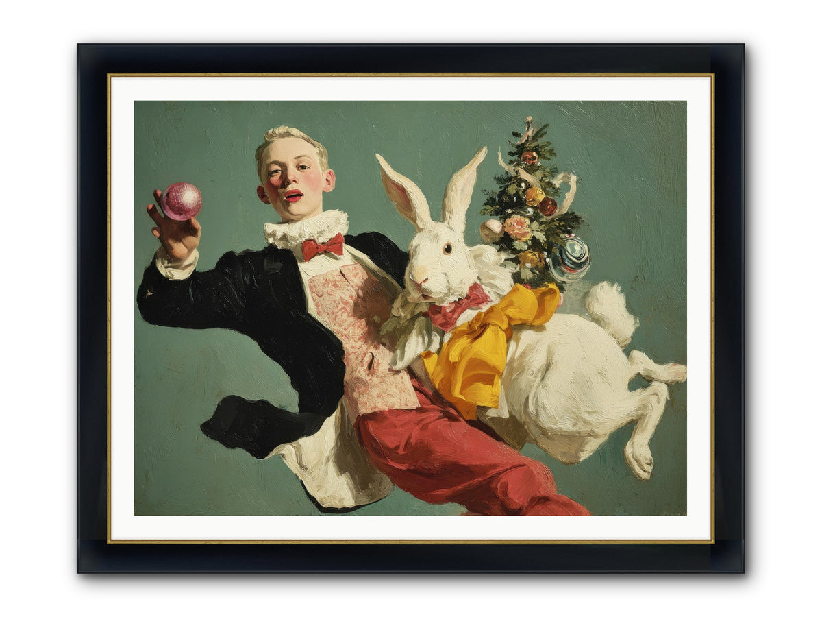 Holiday At House Clementine Framed Print - Wide Black w/Gold 48x36