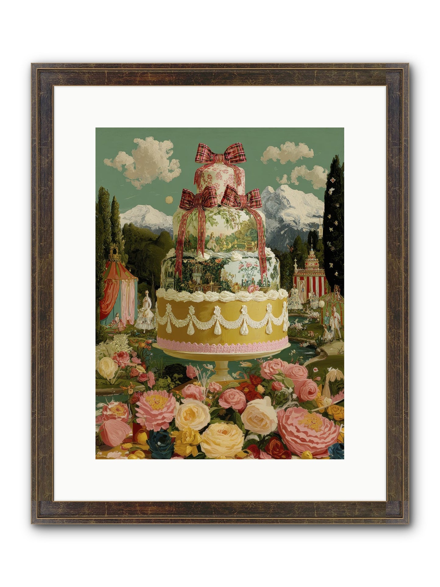 Holiday Heaven Framed Print - Slimwoods Black/Gold 12x16