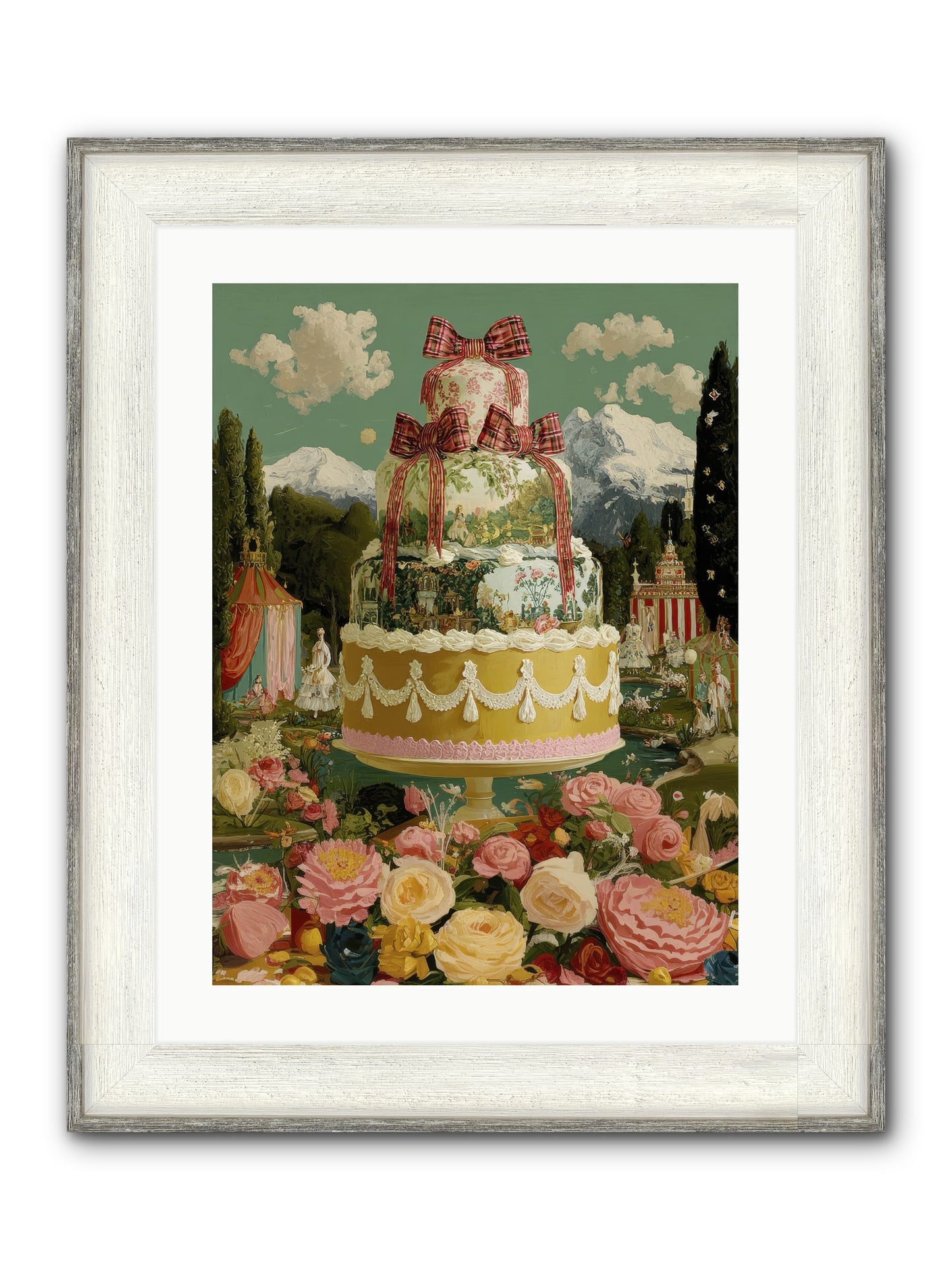 Holiday Heaven Framed Print - Driftwood White 18x24