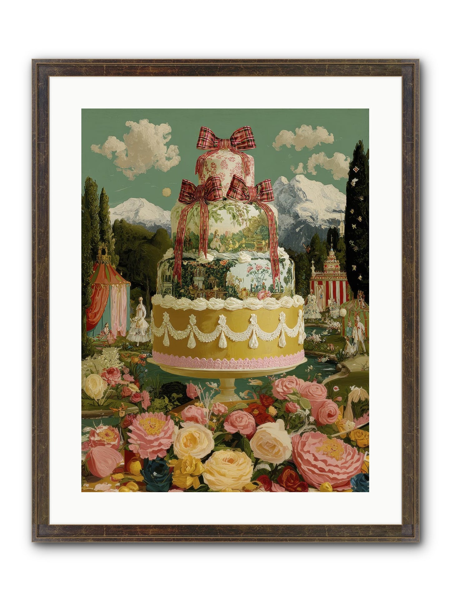 Holiday Heaven Framed Print - Slimwoods Black/Gold 18x24