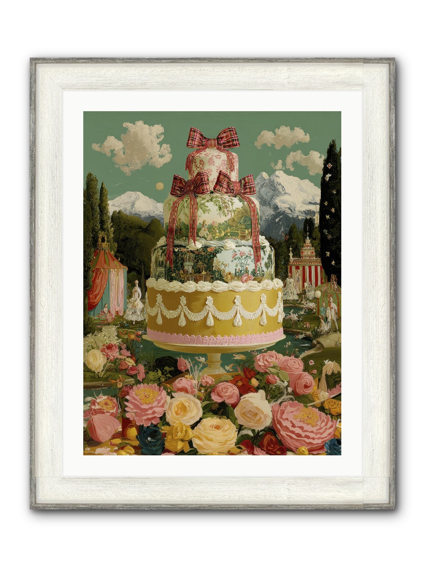 Holiday Heaven Framed Print - Driftwood White 24x32