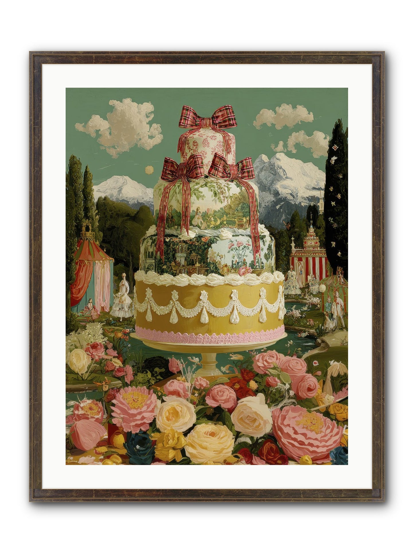 Holiday Heaven Framed Print - Slimwoods Black/Gold 24x32