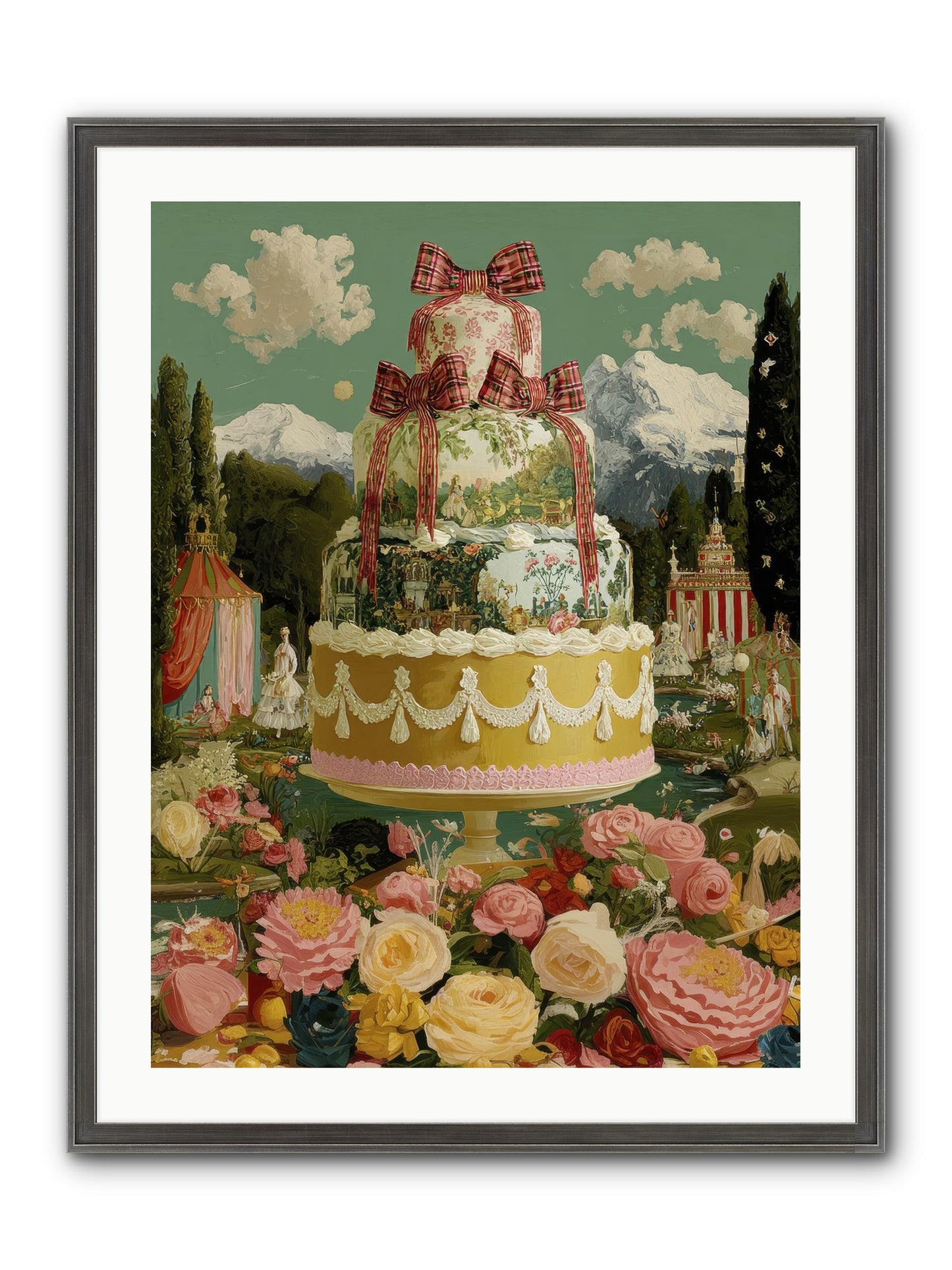 Holiday Heaven Framed Print - Slimwoods Black/Silver 24x32