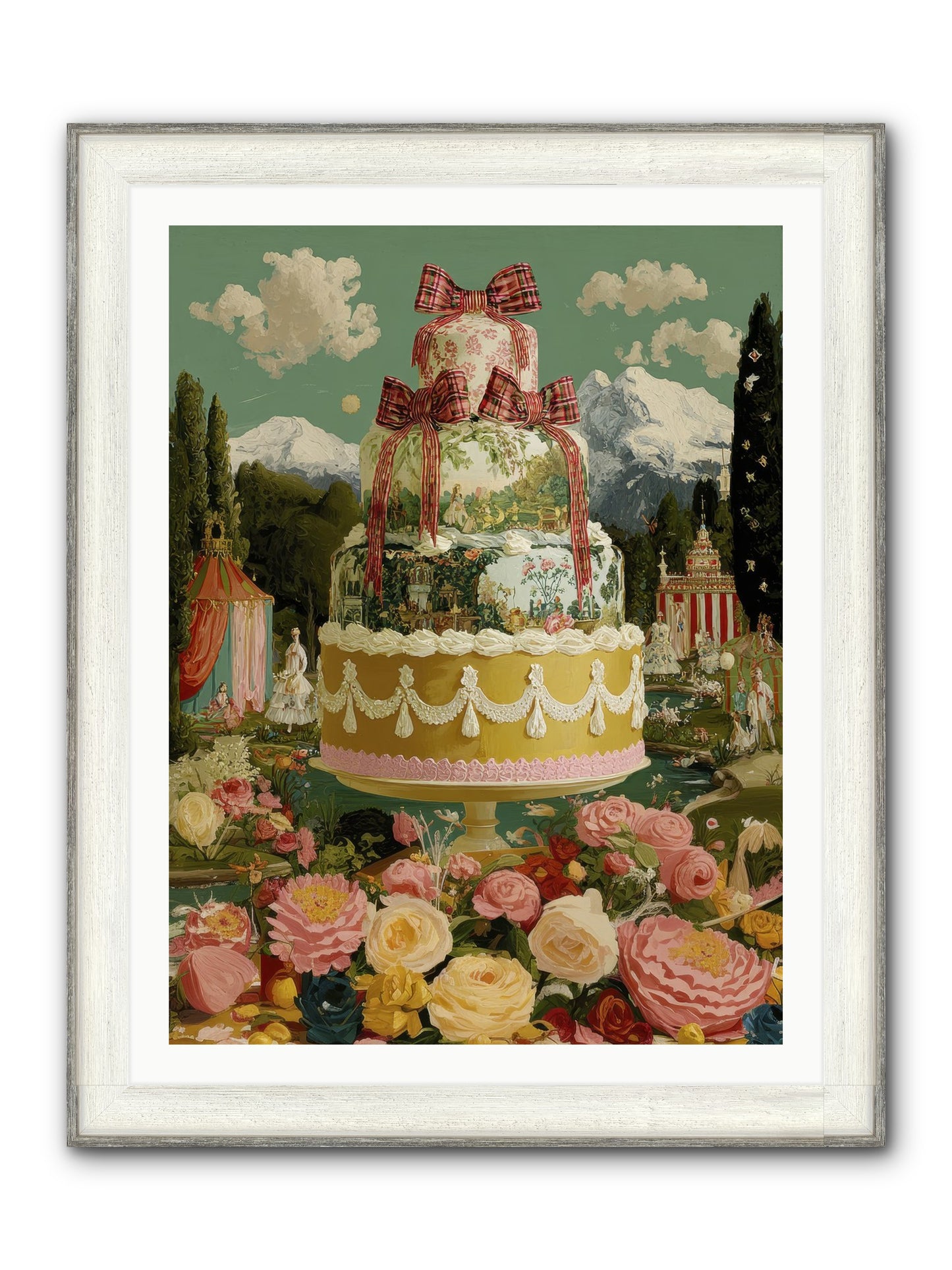 Holiday Heaven Framed Print - Driftwood White 30x40
