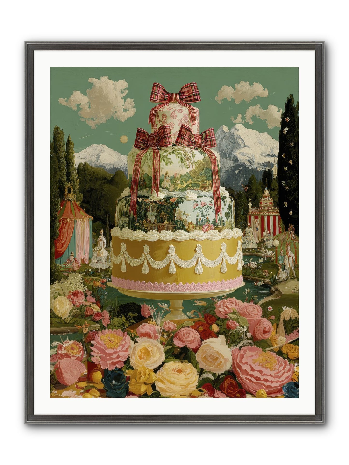 Holiday Heaven Framed Print - Slimwoods Black/Silver 30x40