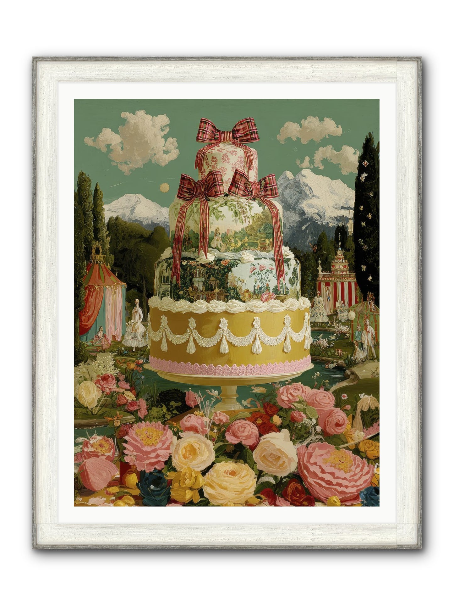Holiday Heaven Framed Print - Driftwood White 36x48