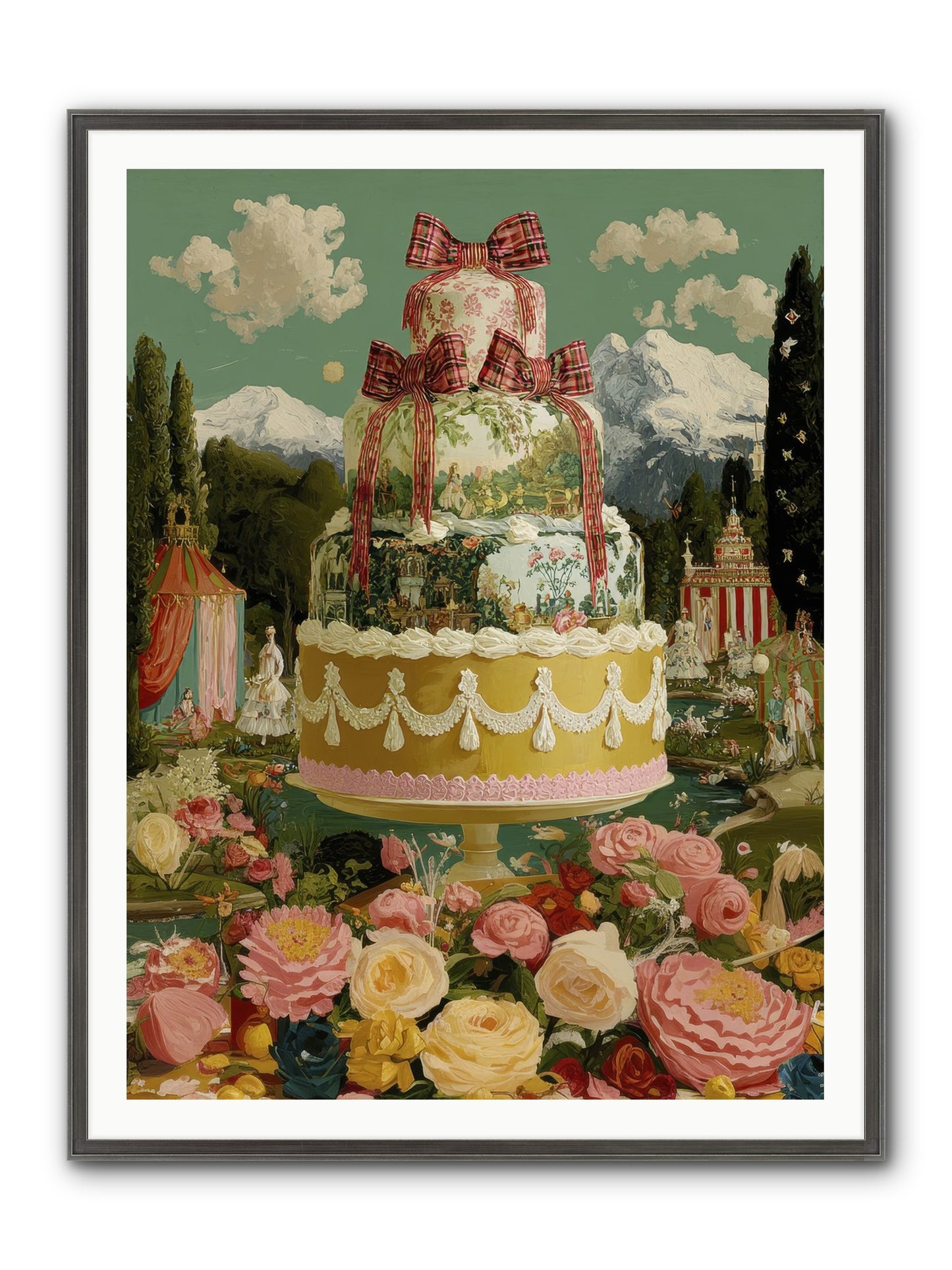 Holiday Heaven Framed Print - Slimwoods Black/Silver 36x48