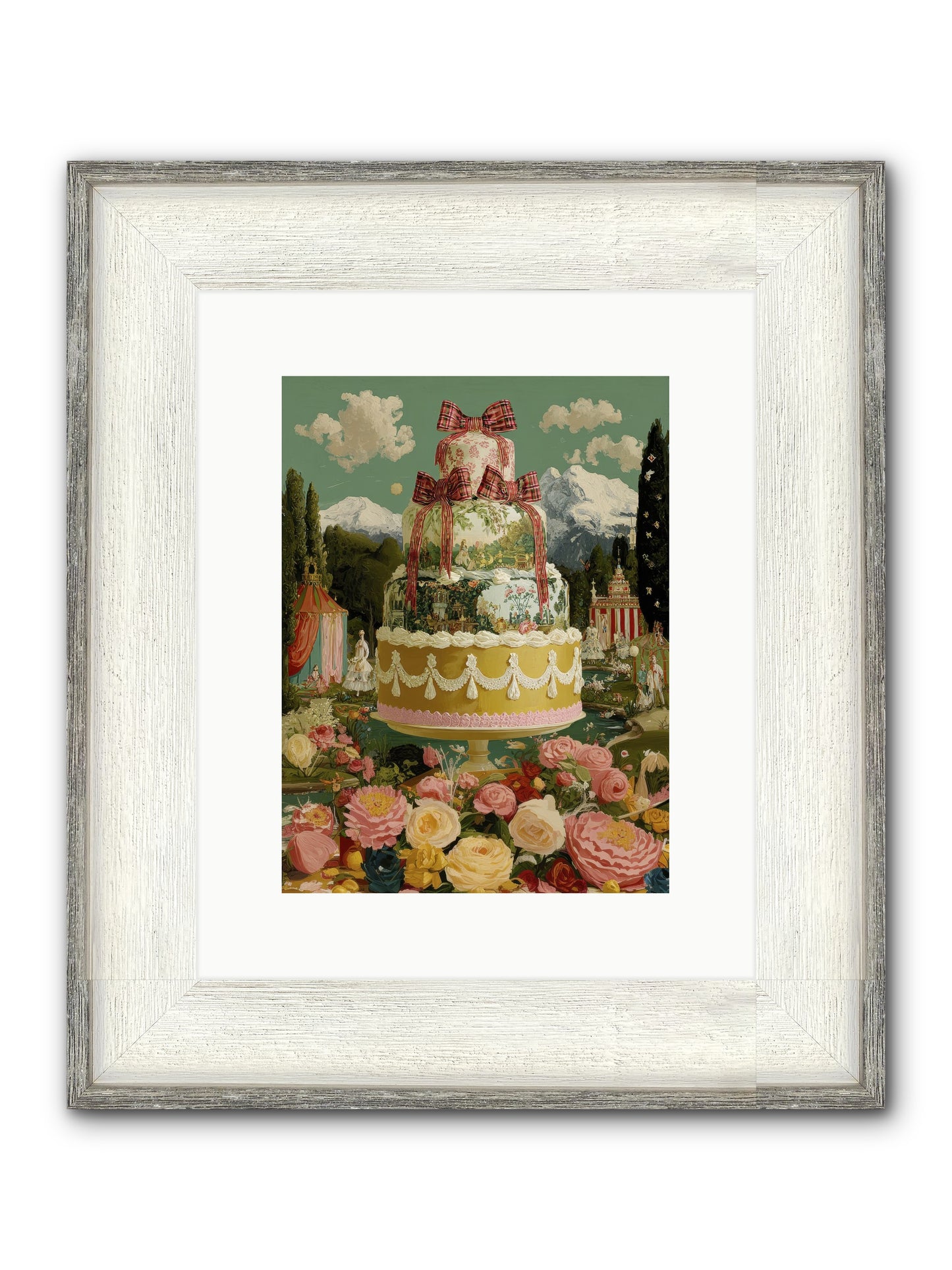 Holiday Heaven Framed Print - Driftwood White 9x12