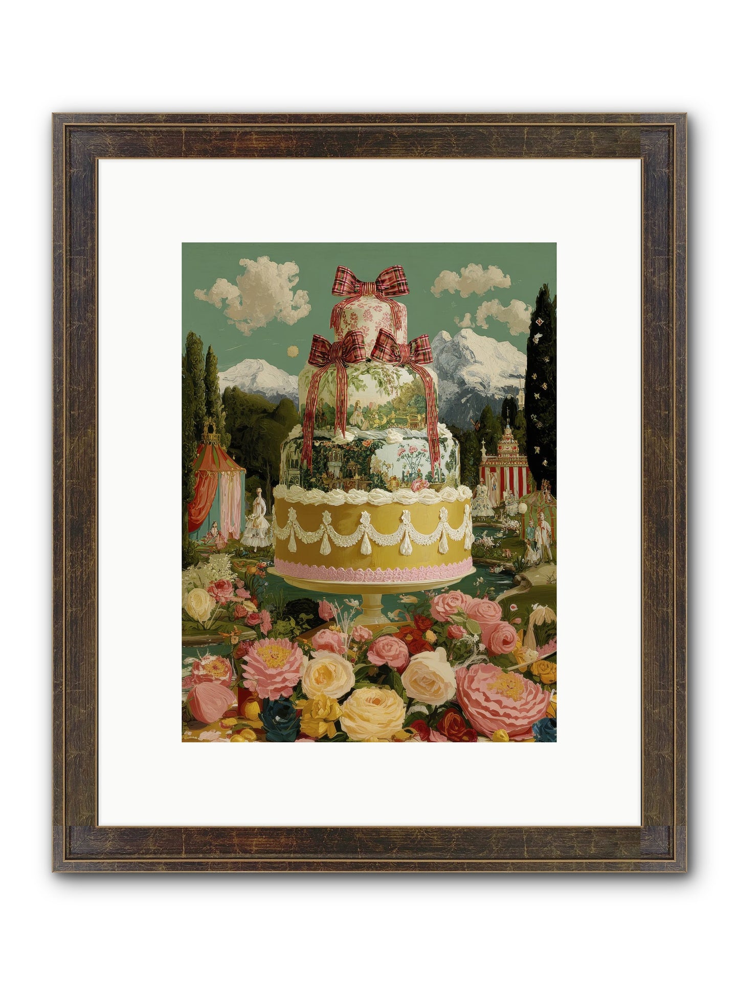 Holiday Heaven Framed Print - Slimwoods Black/Gold 9x12