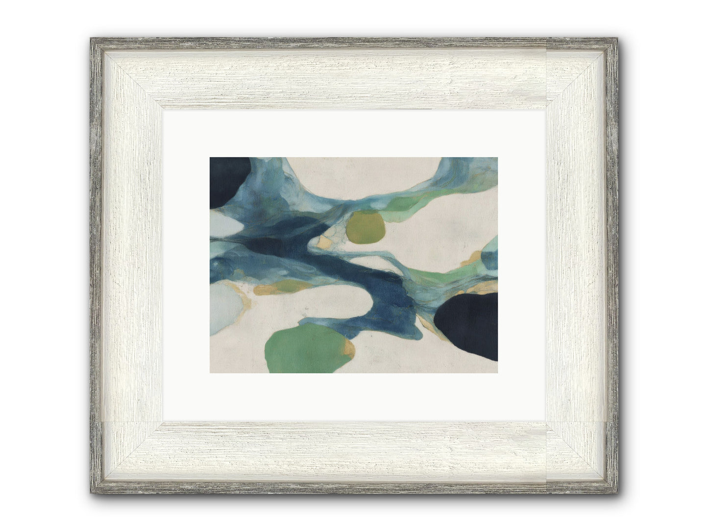 Hollow Compass Framed Print - Driftwood White 12x9