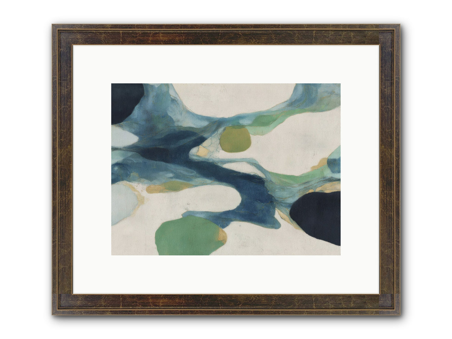 Hollow Compass Framed Print - Slimwoods Black/Gold 12x9