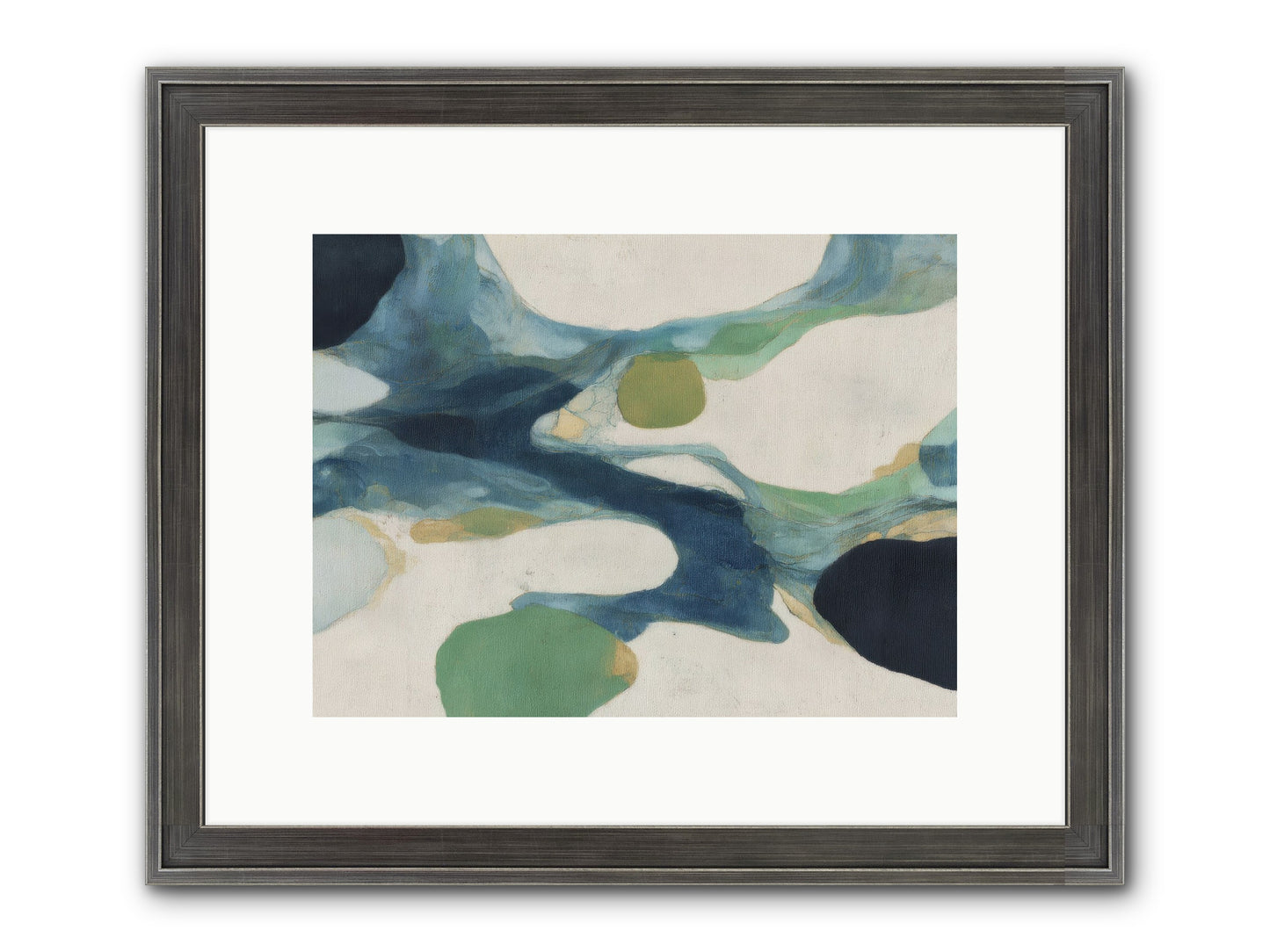 Hollow Compass Framed Print - Slimwoods Black/Silver 12x9