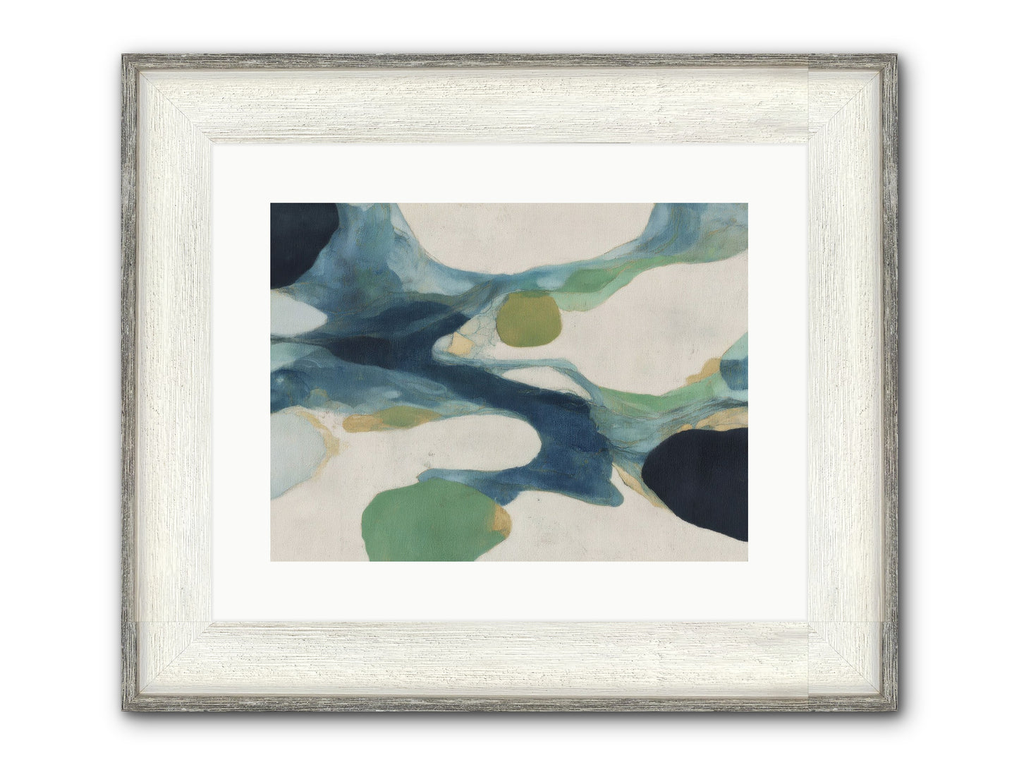 Hollow Compass Framed Print - Driftwood White 16x12