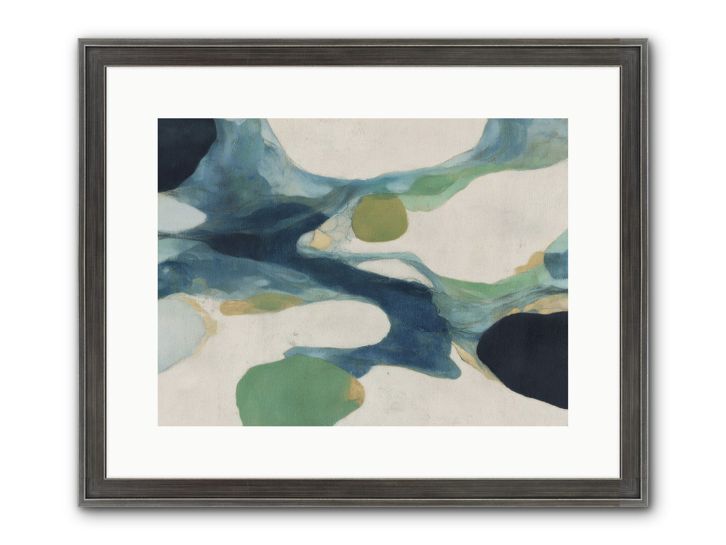 Hollow Compass Framed Print - Slimwoods Black/Silver 16x12