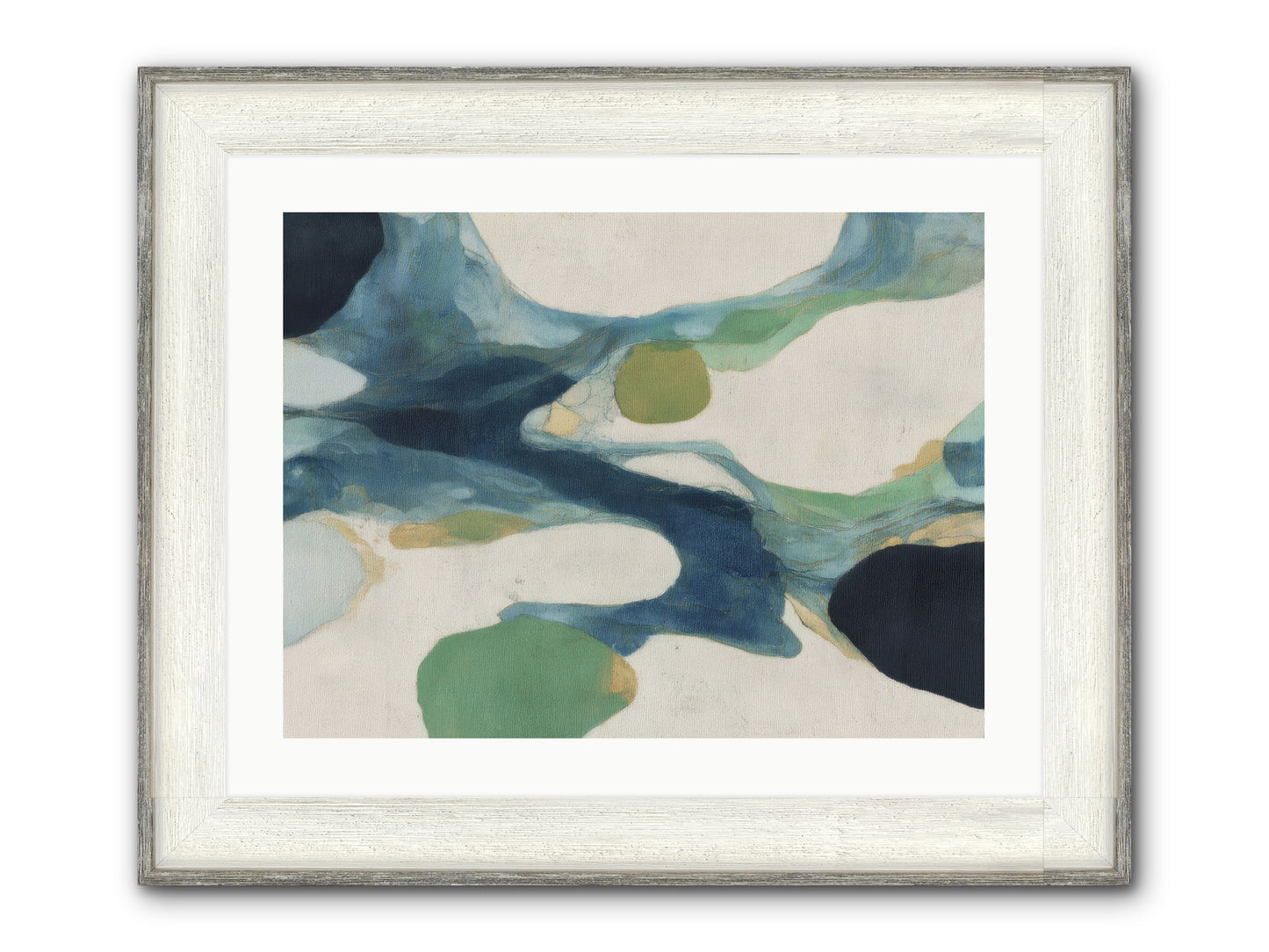 Hollow Compass Framed Print - Driftwood White 24x18