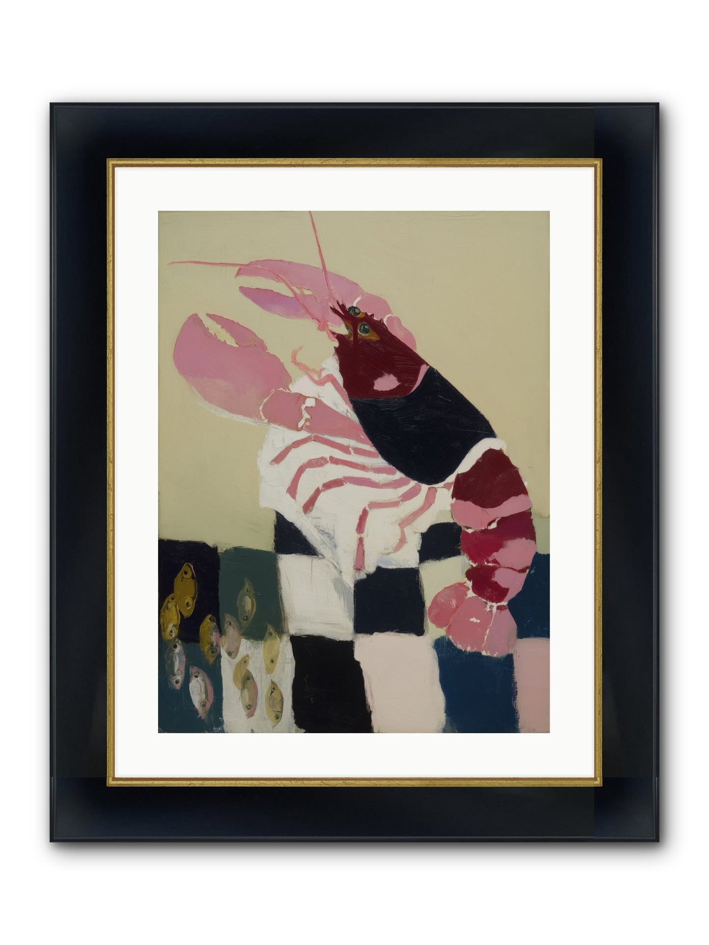 Hollow Seafoam Framed Print - Wide Black w/Gold 18x24