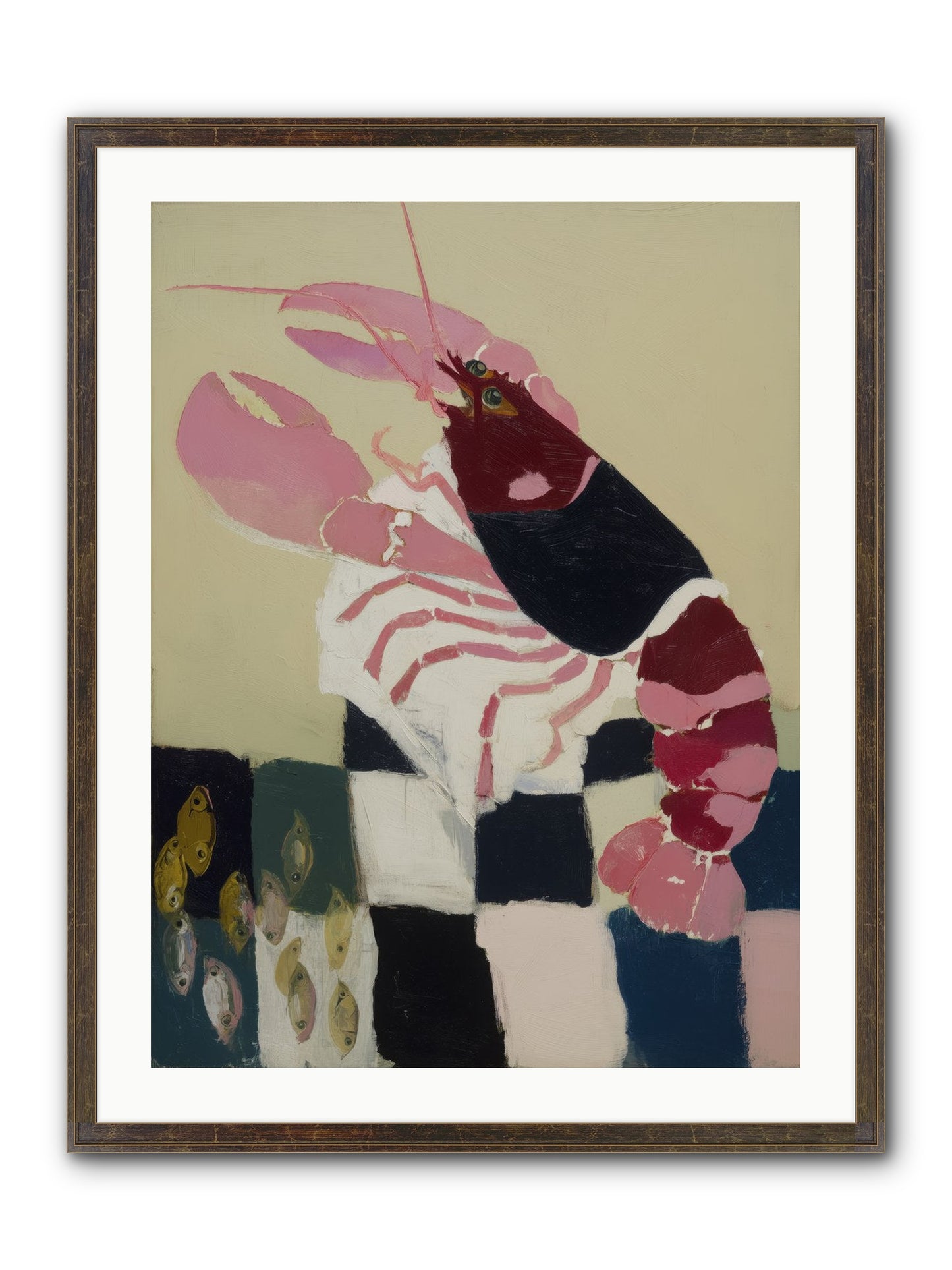 Hollow Seafoam Framed Print - Slimwoods Black/Gold 24x32