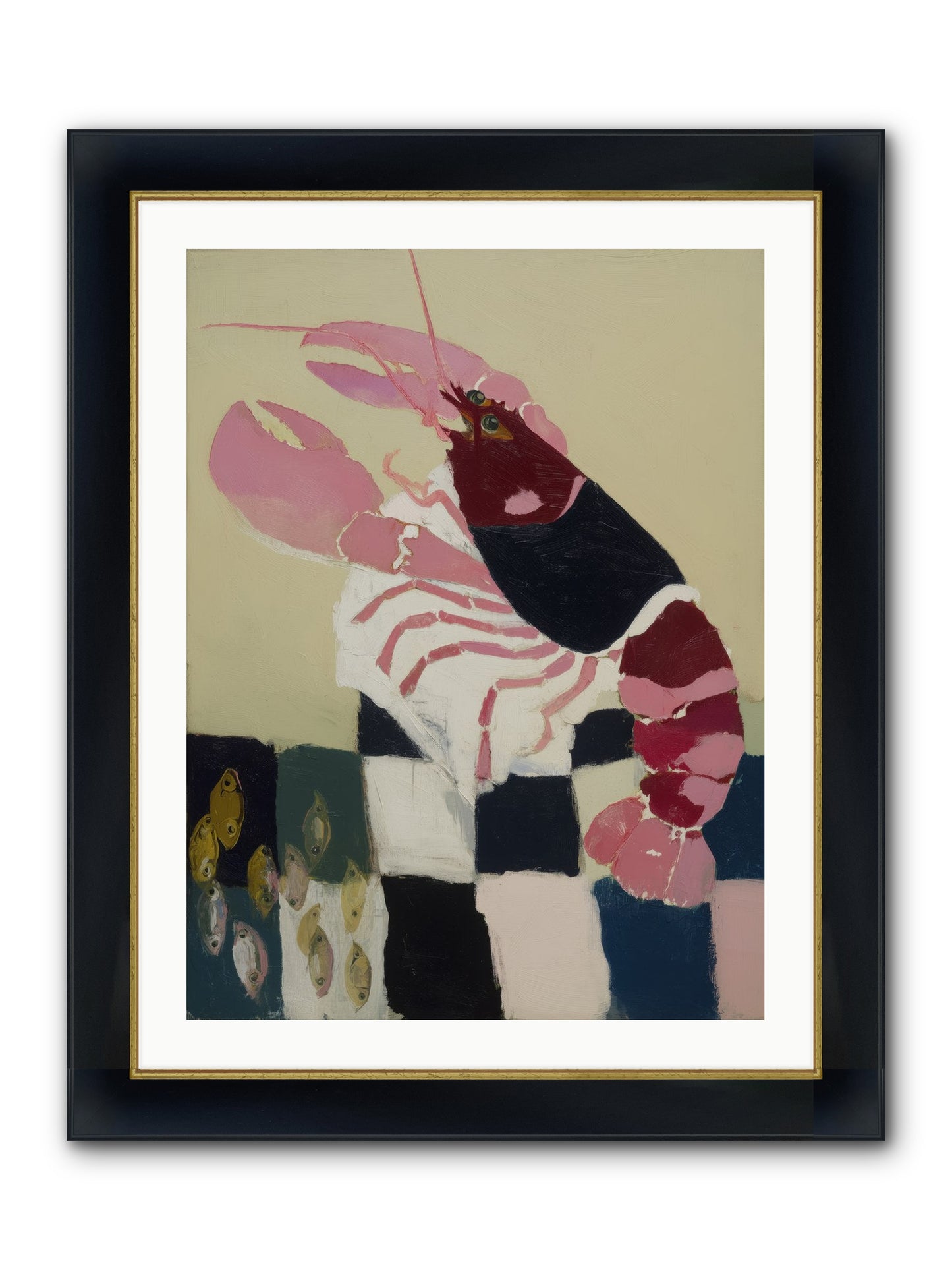 Hollow Seafoam Framed Print - Wide Black w/Gold 24x32