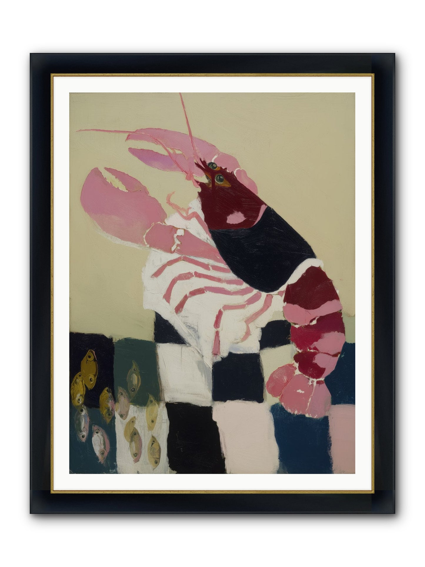 Hollow Seafoam Framed Print - Wide Black w/Gold 36x48