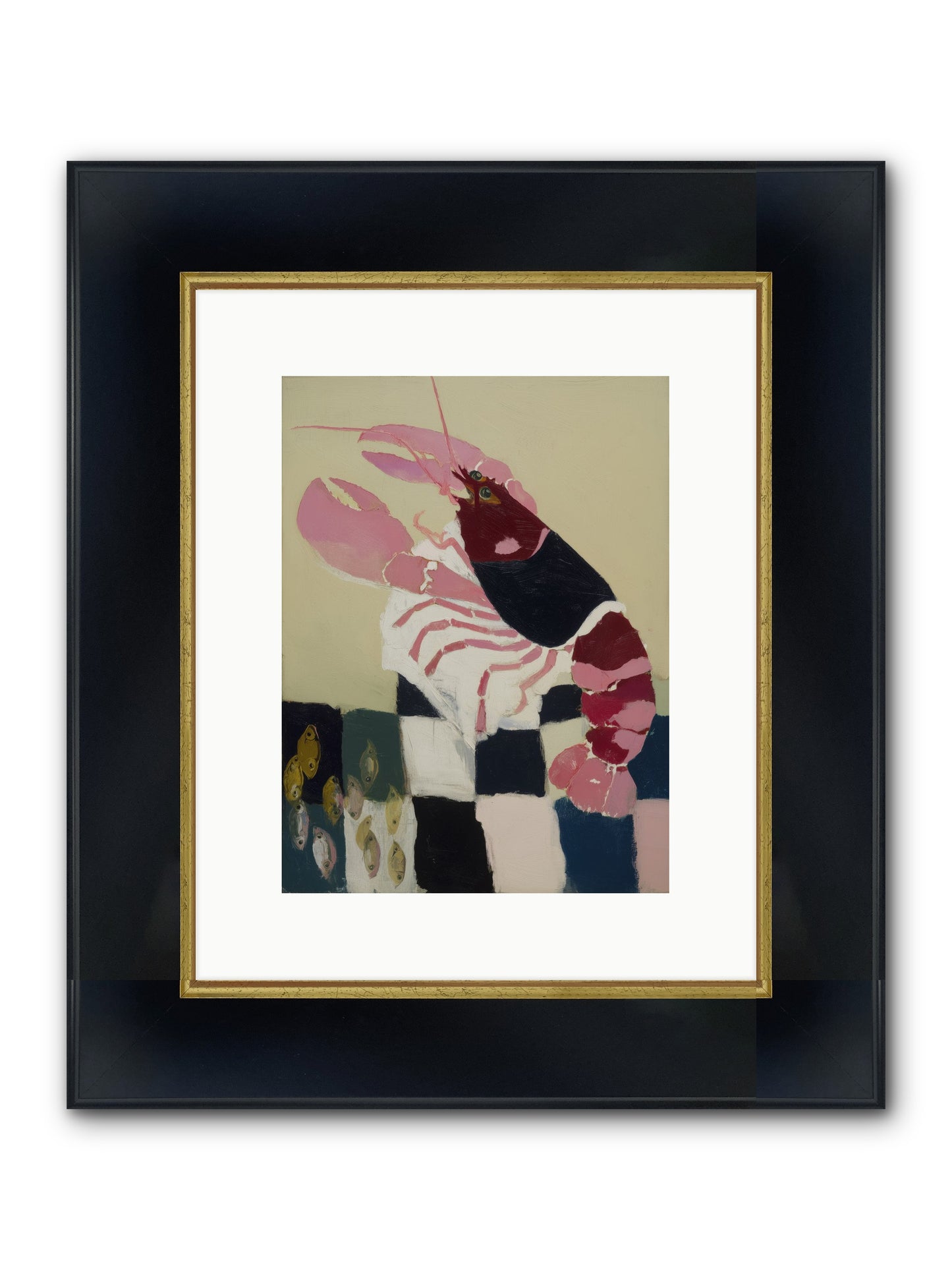 Hollow Seafoam Framed Print - Wide Black w/Gold 9x12