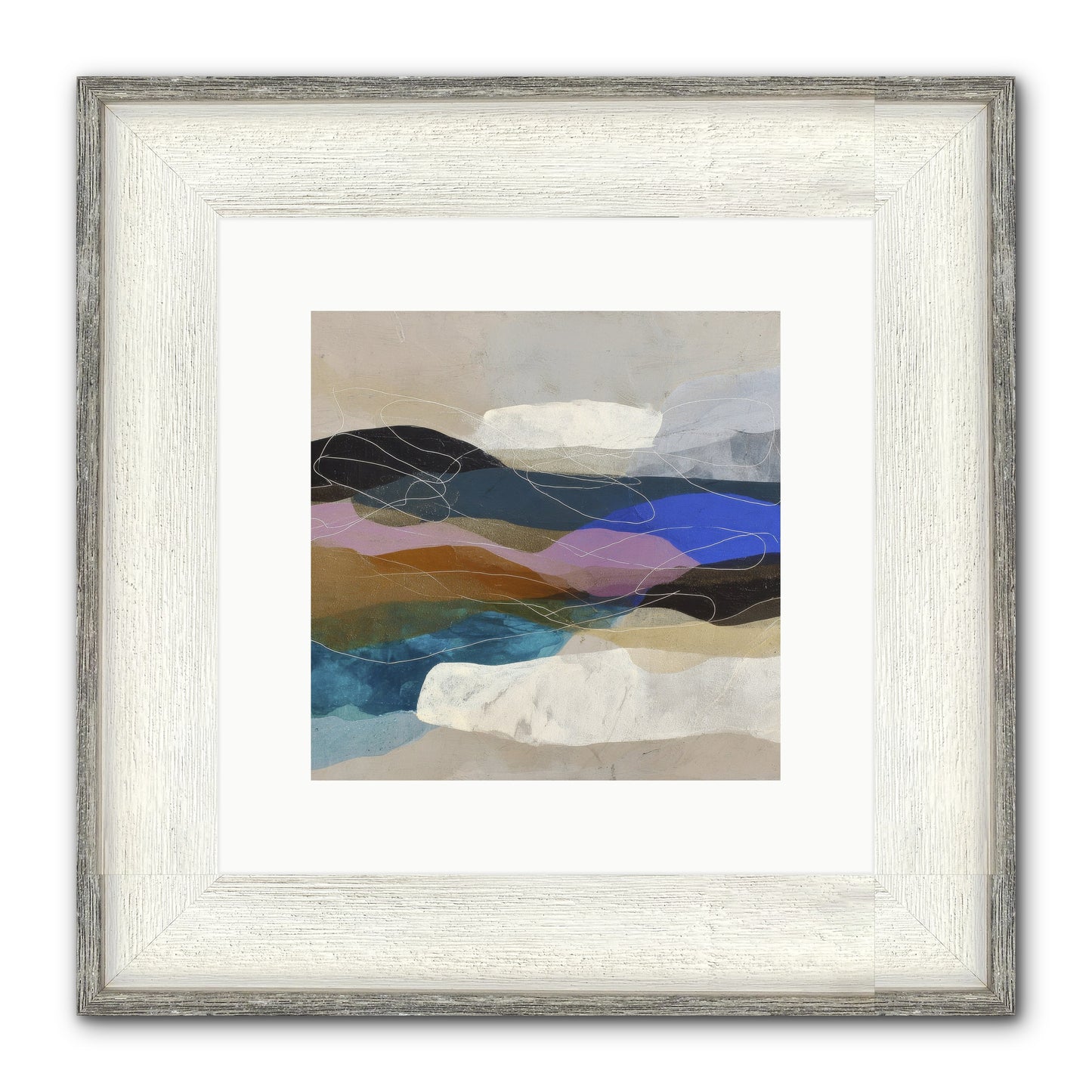 Hollow Tide Framed Print - Driftwood White 10x10
