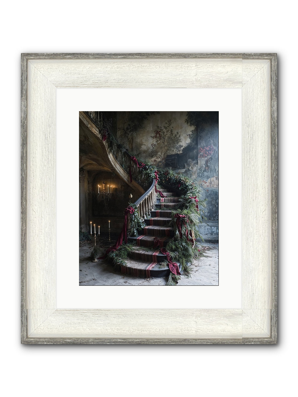 Hollybank Hall's Welcome Framed Print - Driftwood White 12x15