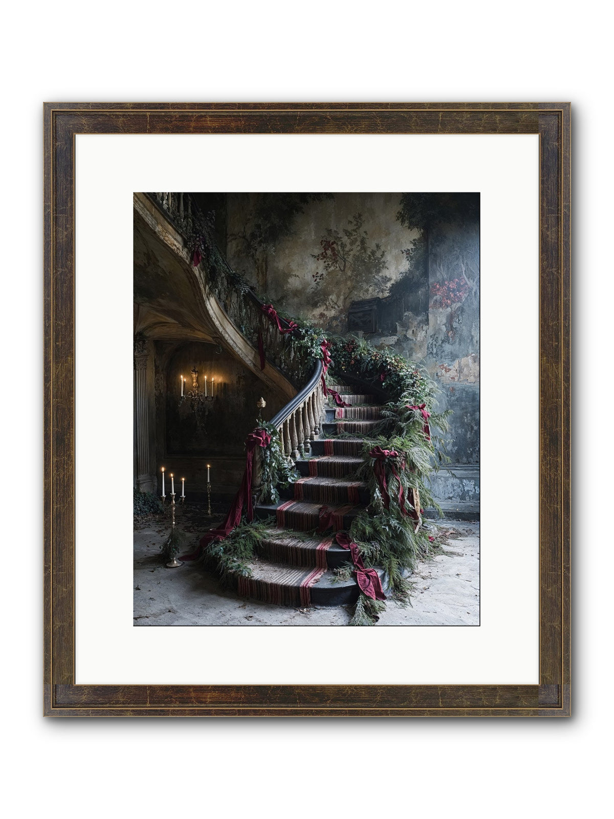 Hollybank Hall's Welcome Framed Print - Slimwoods Black/Gold 12x15