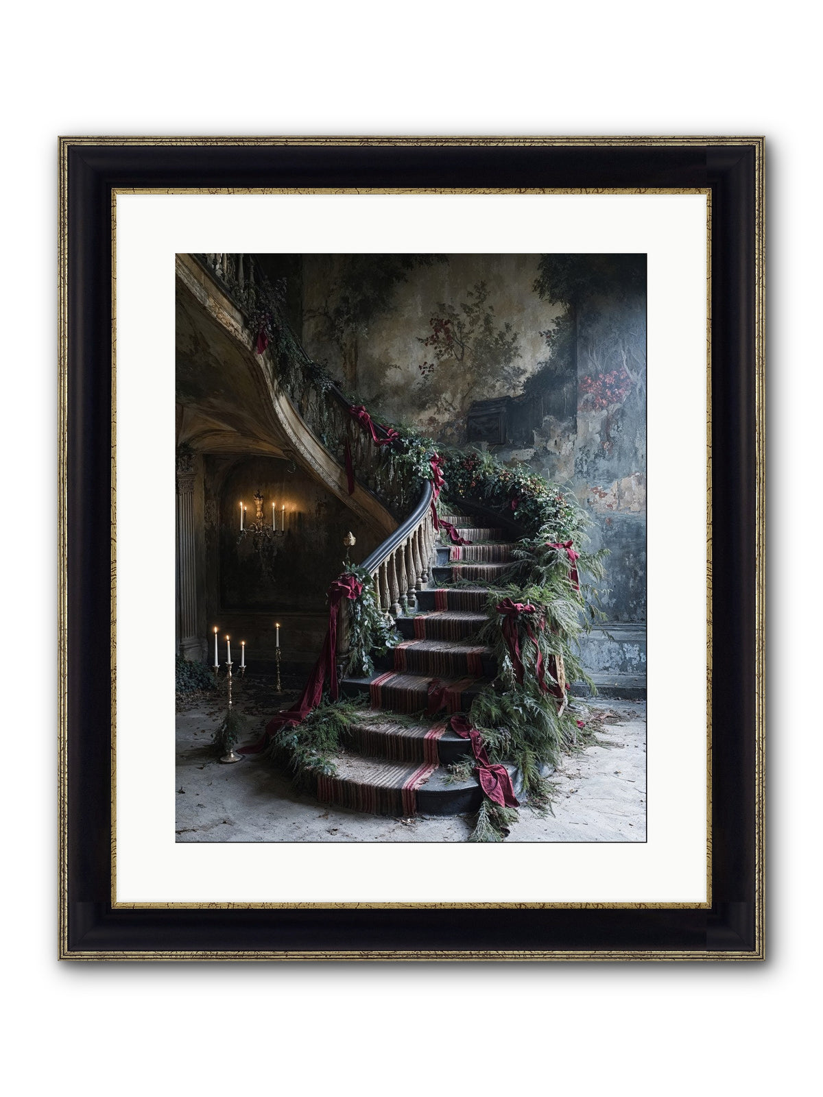 Hollybank Hall's Welcome Framed Print - Black & Gold 16x20