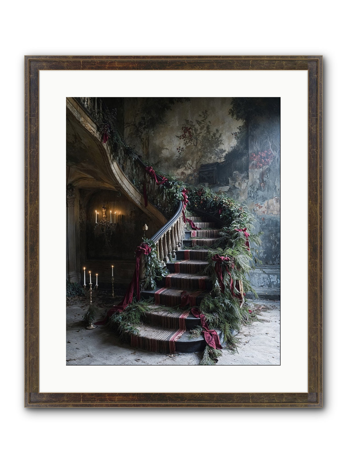 Hollybank Hall's Welcome Framed Print - Slimwoods Black/Gold 16x20