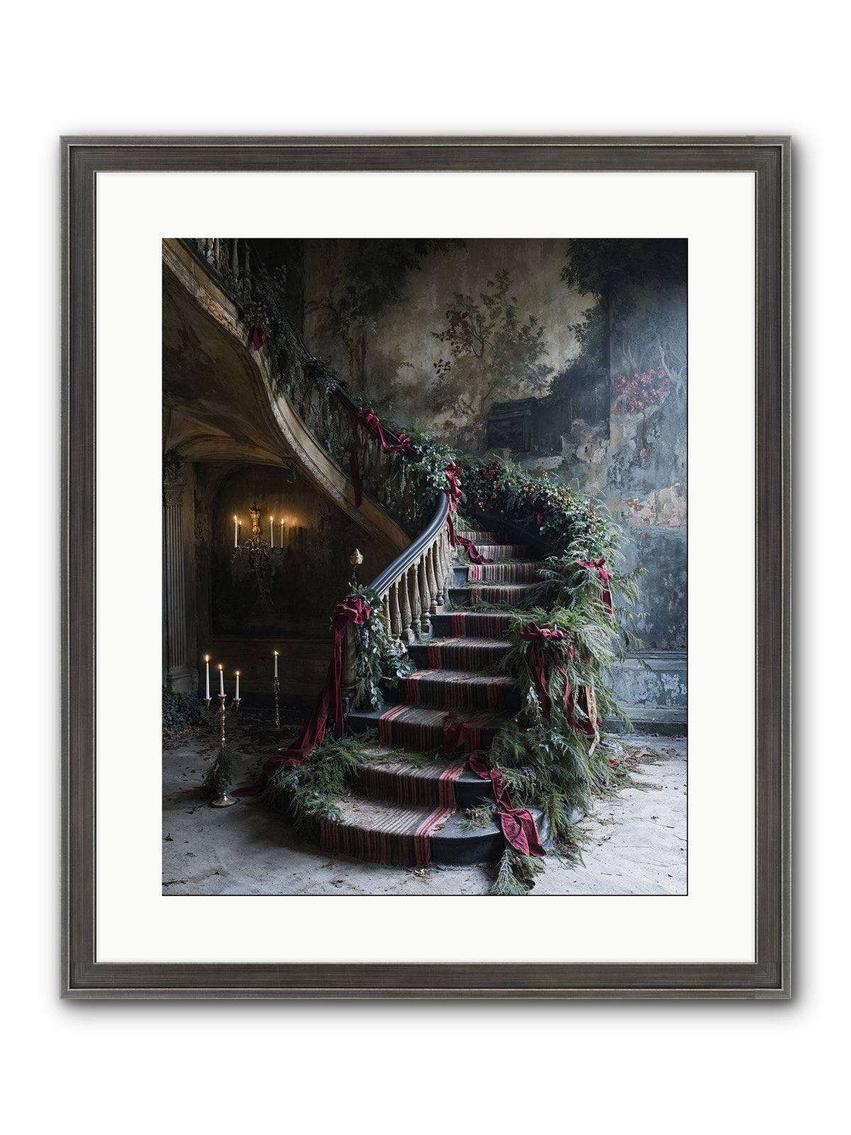 Hollybank Hall's Welcome Framed Print - Slimwoods Black/Silver 16x20
