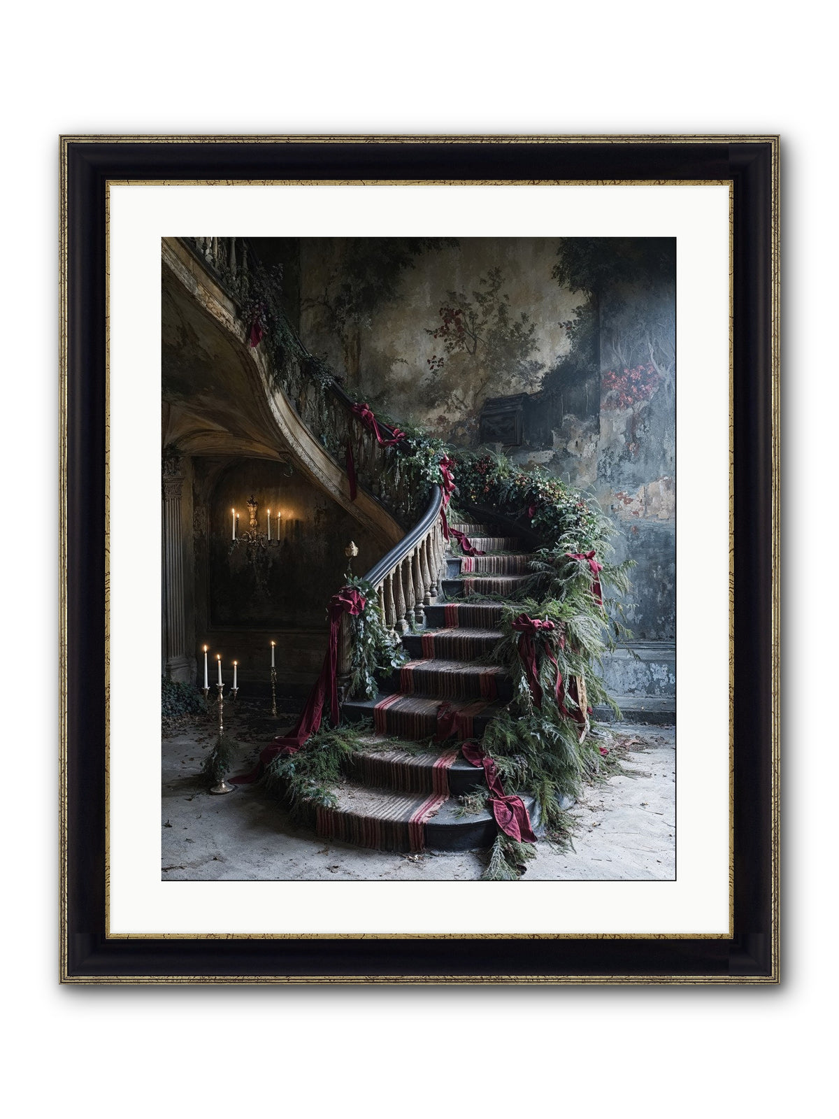 Hollybank Hall's Welcome Framed Print - Black & Gold 20x25