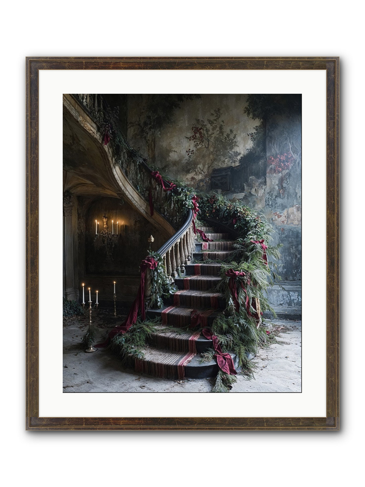Hollybank Hall's Welcome Framed Print - Slimwoods Black/Gold 20x25