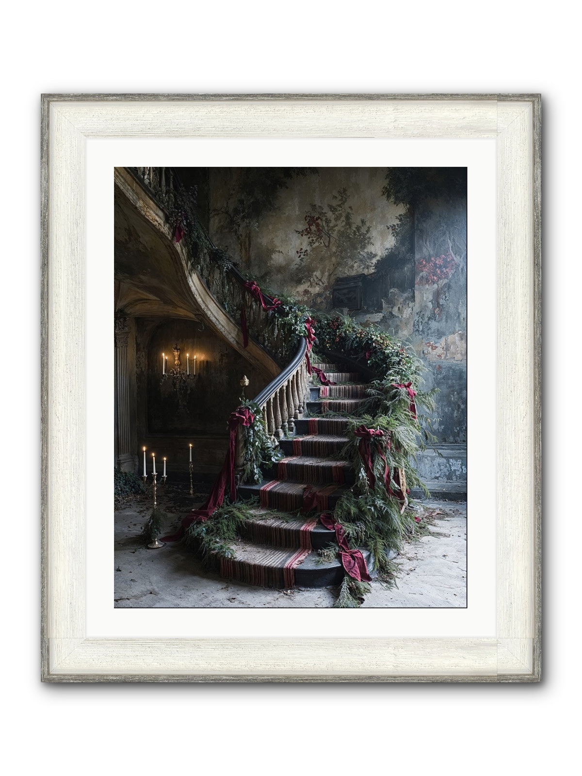 Hollybank Hall's Welcome Framed Print - Driftwood White 24x30
