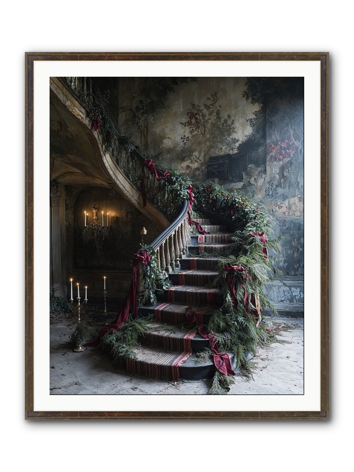 Hollybank Hall's Welcome Framed Print - Slimwoods Black/Gold 32x40