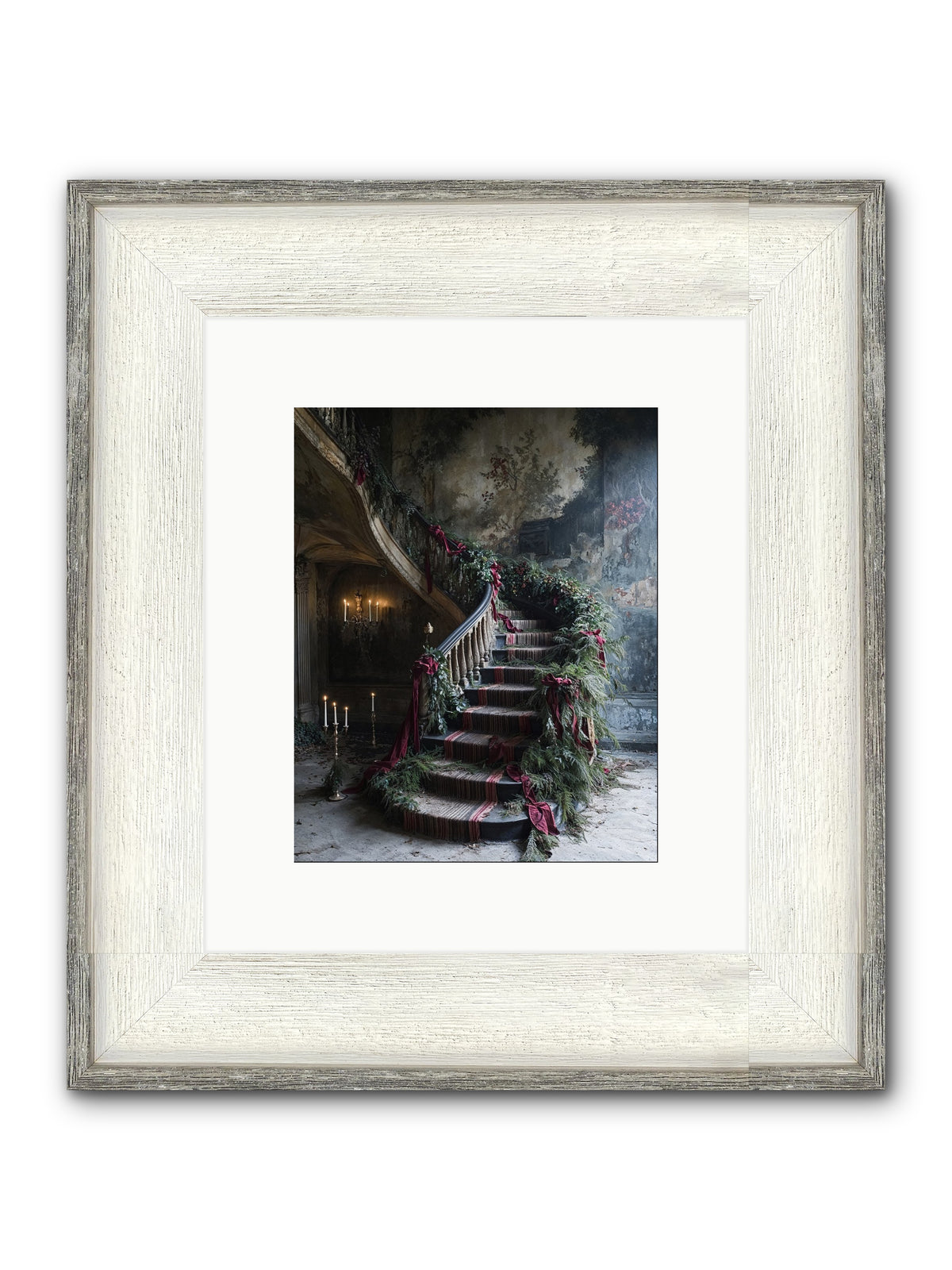 Hollybank Hall's Welcome Framed Print - Driftwood White 8x10