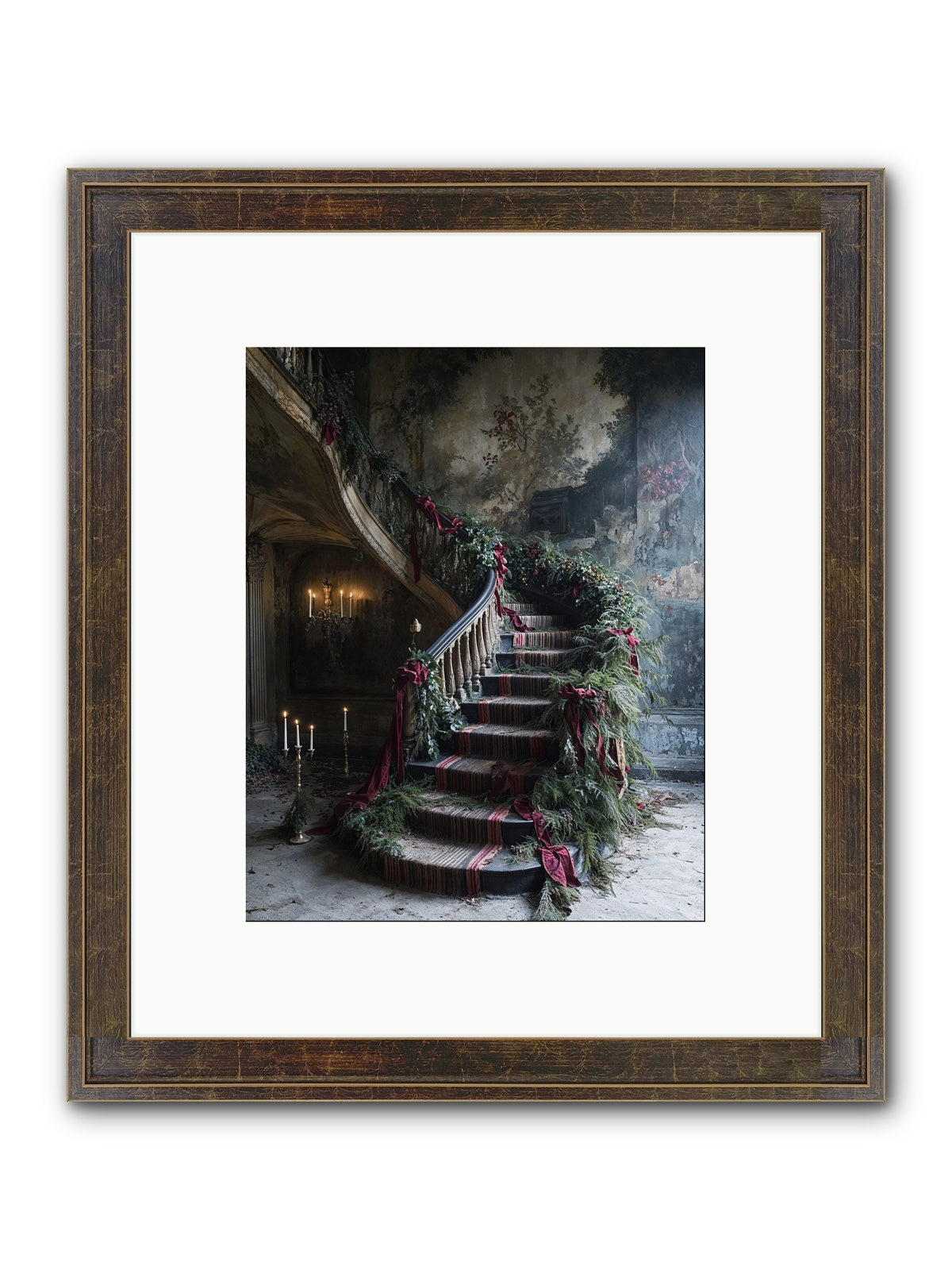 Hollybank Hall's Welcome Framed Print - Slimwoods Black/Gold 8x10