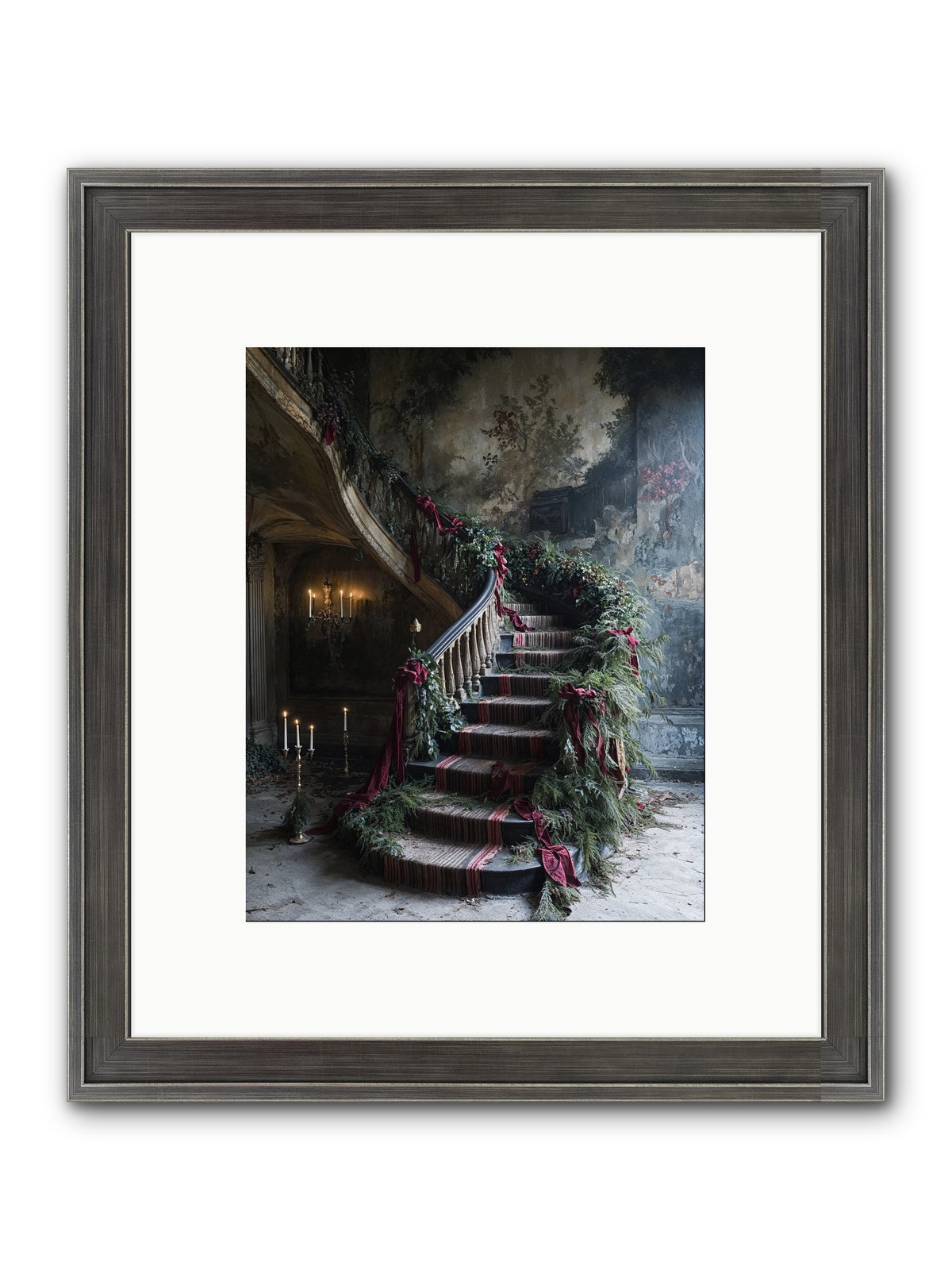 Hollybank Hall's Welcome Framed Print - Slimwoods Black/Silver 8x10