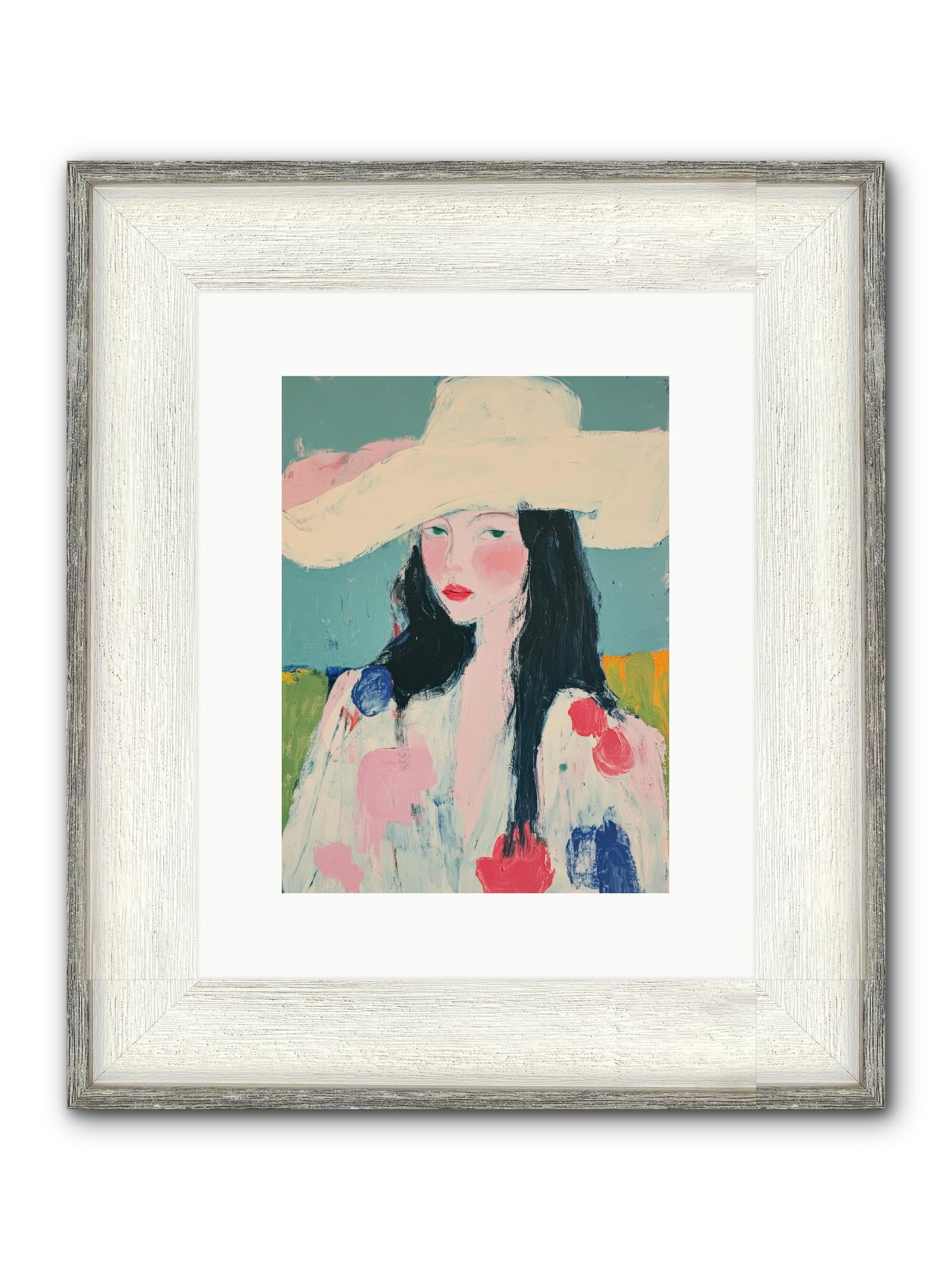 Homestead Heart Framed Print - Driftwood White 9x12