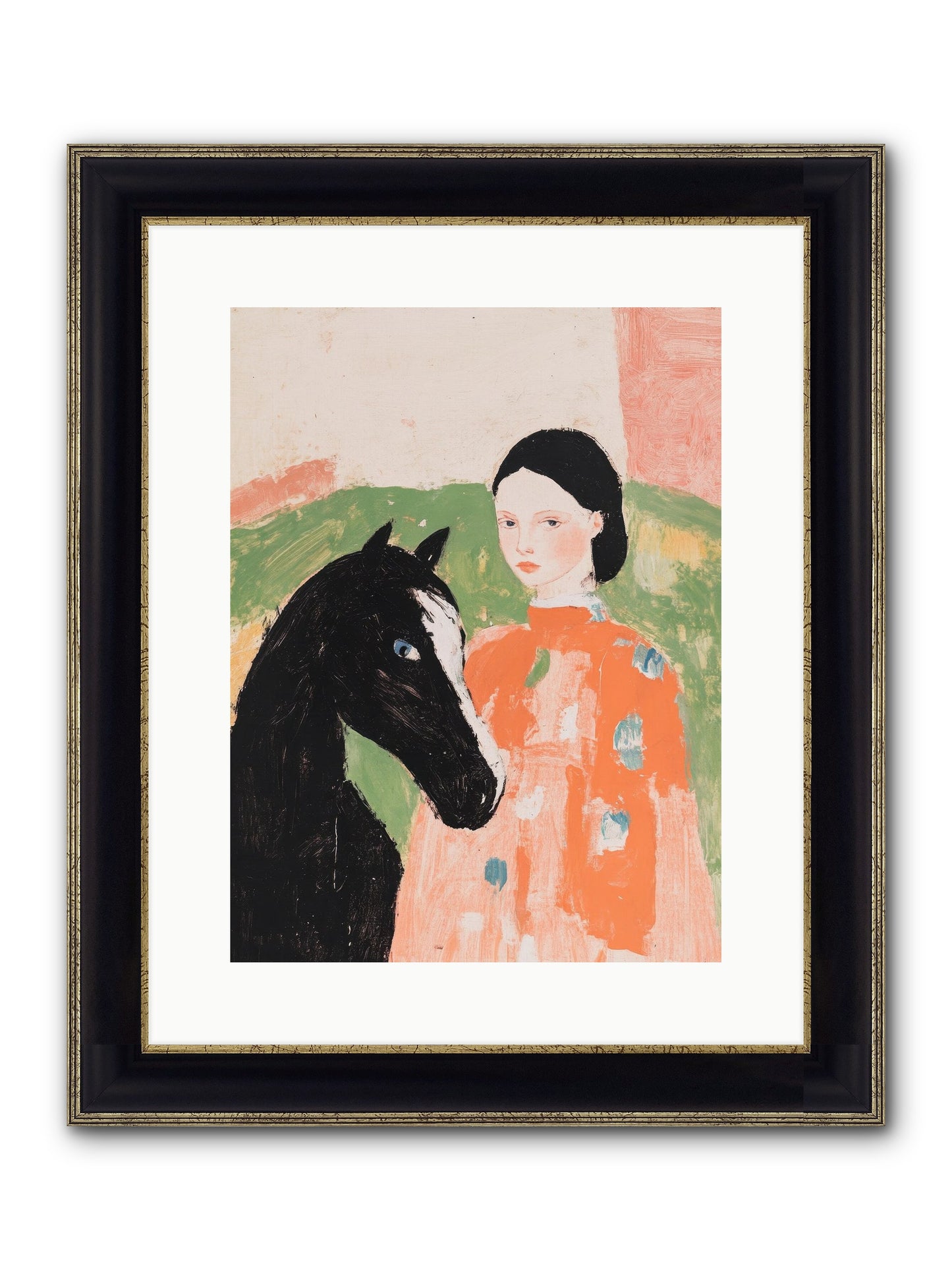 Homestead Heartstrings Framed Print - Black & Gold 12x16